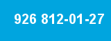 926 812-01-27 926 812-01-27